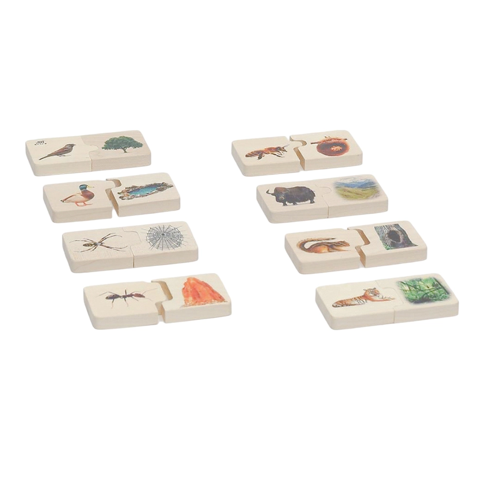 Ariro Chunky Wooden Puzzle - Animal Home - Suitable for 18 months & above 16 pieces