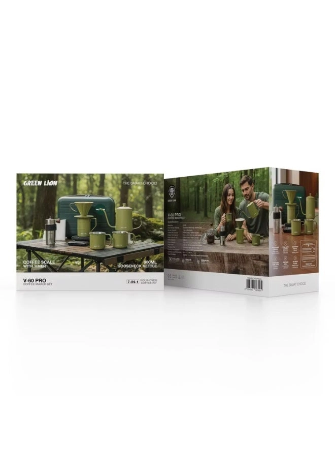 V-60 Pro - Gooseneck Kettle 600ml Adjustable Grinder 100 Paper Filters