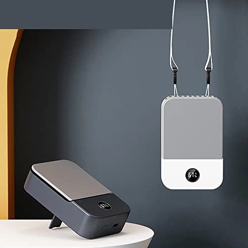 Hanging Neck Fan - Small Portable White 1-3 hours