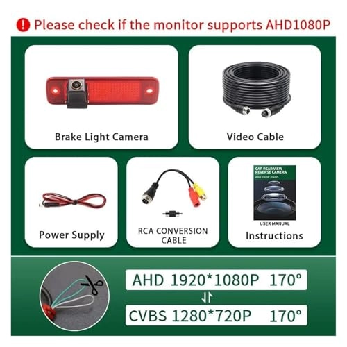 Rear View Parking Camera - Night Vision 1080p/720p