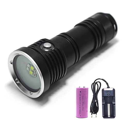 Professional Submersible Light - 2000LM White + XPE Red/Blue Diving Tactical Multifunction Photography Video Fill Diving Flashlight - Red/Blue