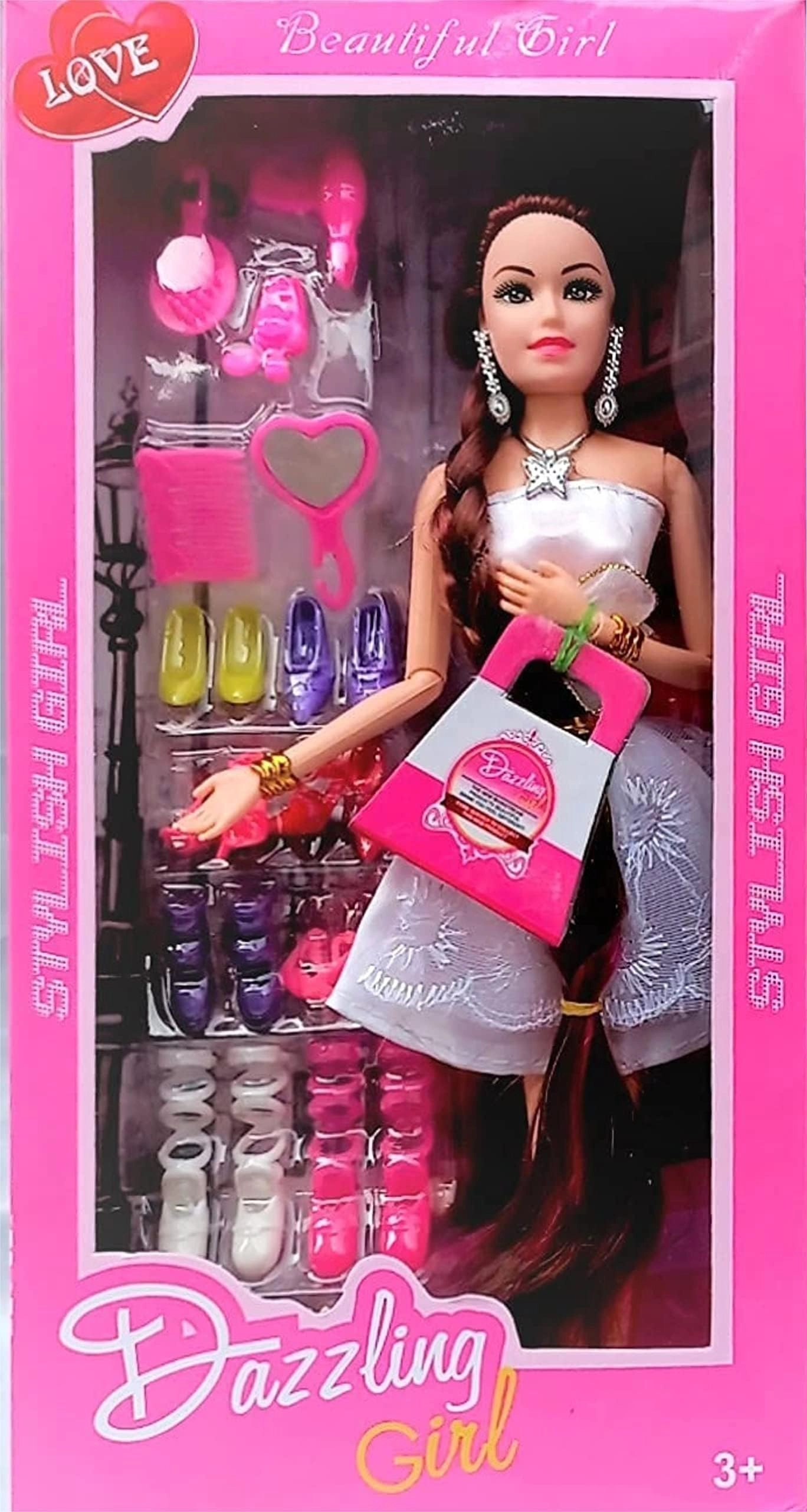 Niku Dazzling Doll - Small Pink Moveable Arms Legs