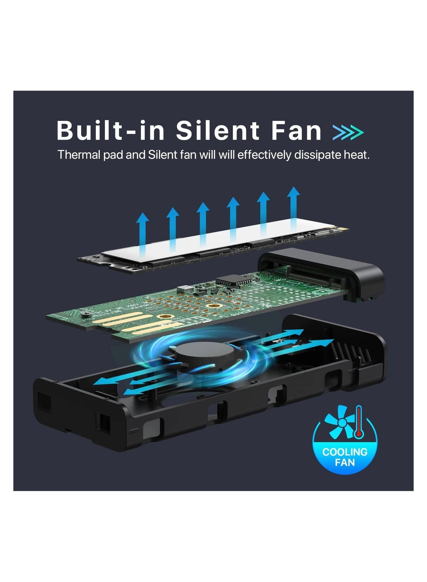 M.2 NVME SATA SSD Enclosure Adapter Reader