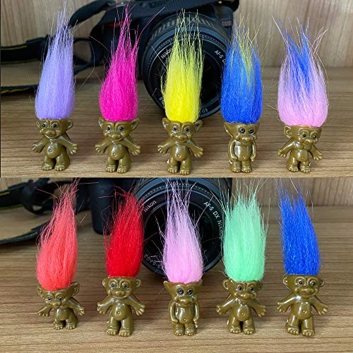 Troll Dolls - 10Pack Black PVC+Polyester Ages 3+