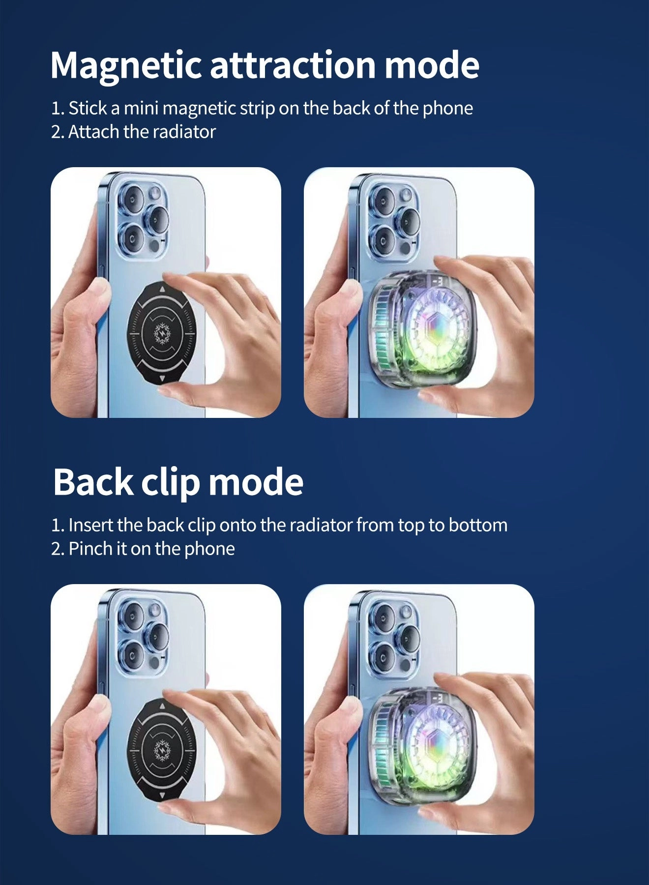 Magnetic Phone Cooler - Semiconductor 3-Speed Digital Display