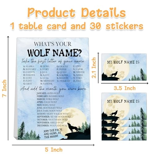 Game Sign - 5"x7" 1 + Name Stickers - 3.5"x2.1" 30