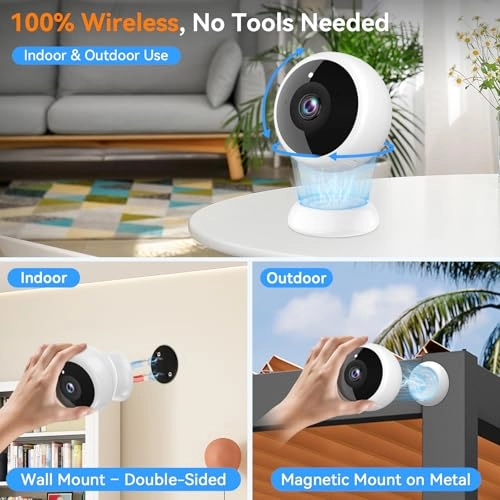 Magnetic Security Camera 2K Pack
