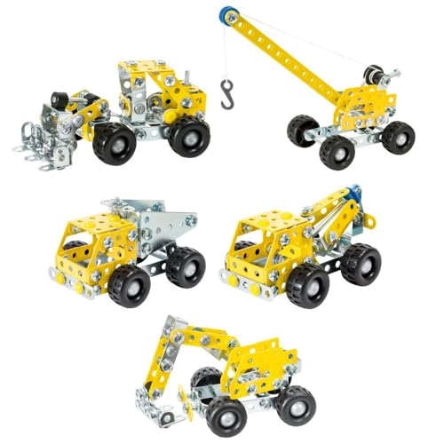 Mini 00250 - wheel loader + Mini 00251 - crane + Mini 00252 - tipper + Mini 00253 - excavator + Mini 00254 - concrete mixer