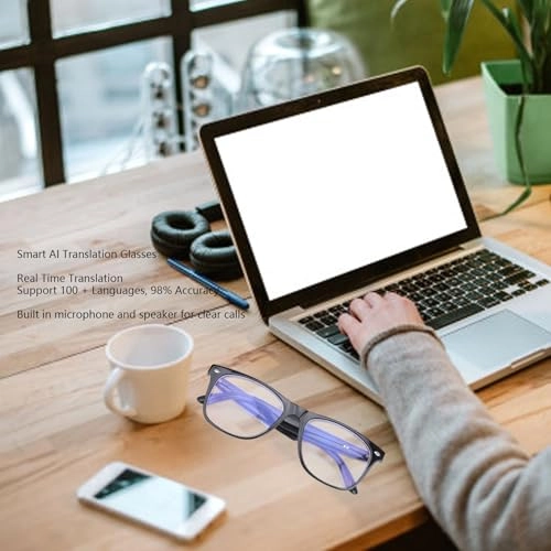 AI Translator Glasses - Bluetooth V5.4 100+ Languages