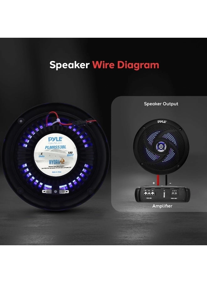 Marine Speakers - 5.25 Inch 180 Watt
