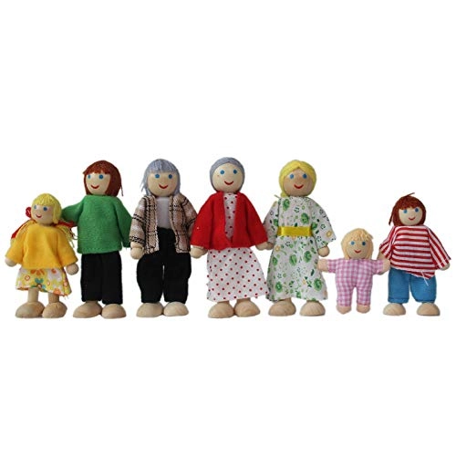 Wooden Doll House People - 36 months 7 piece