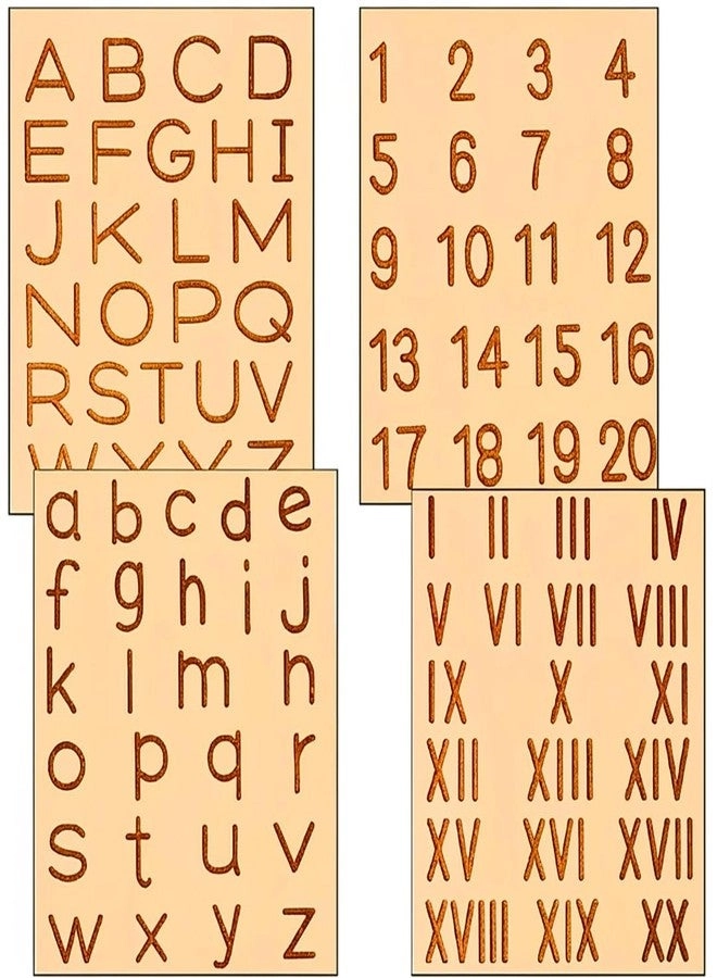 Wooden Alphabet & Number Tracing Boards - 2+ 2 pieces