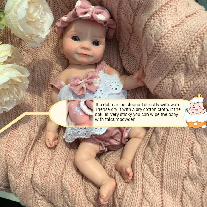 Reborn Baby Doll - 11 Inch Silicone Girl Ages 3+
