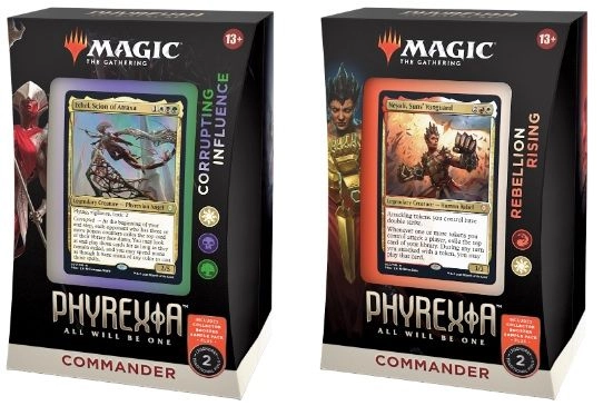 Phyrexia: All Will Be One Commander Deck - Corrupting Influence - 100-card + Collector Booster Sample Pack - 2-card