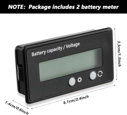 Battery Capacity Voltage Meter - 12V-84V LCD Alarm