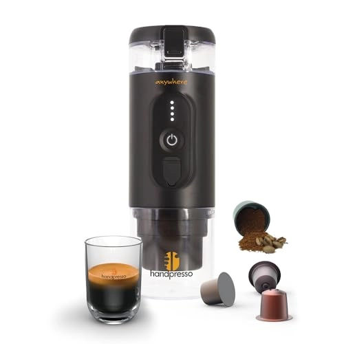 Portable Espresso Machine - 60 Milliliters Espresso Capsules or Ground Coffee
