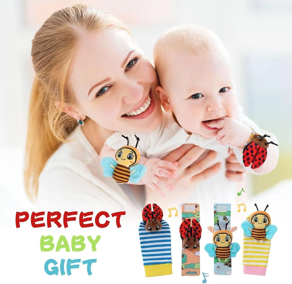 Wrist Rattle & Foot Finder Socks - 1+ Animal designs