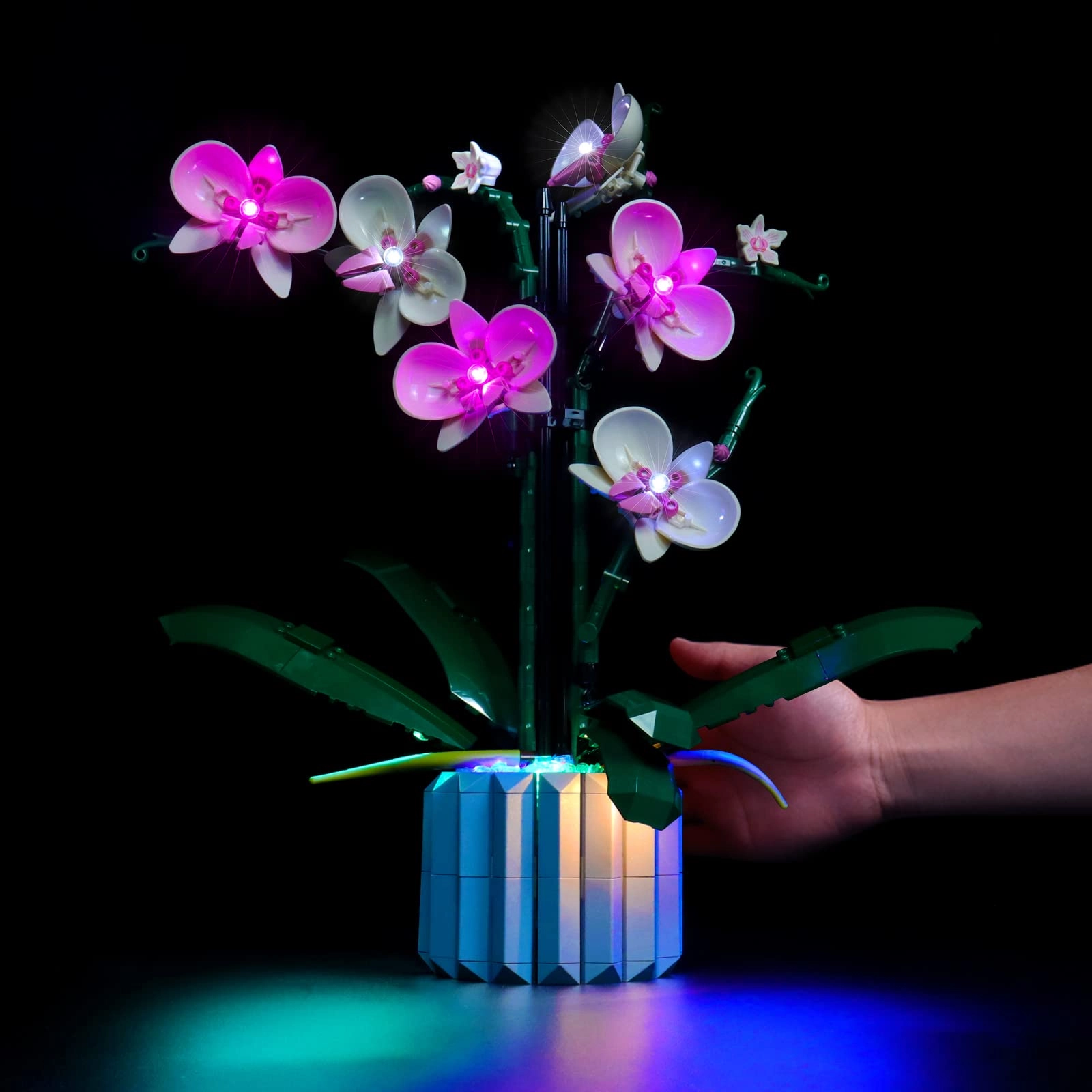 BrickBling LED Lighting Kit for Orchid - Warm White Light Control Version