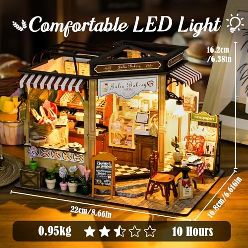 Dollhouse Miniature Kit - Wood LED lights