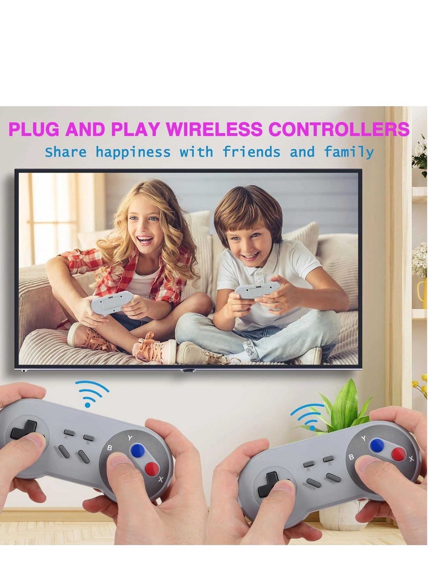 Classic Retro Mini Game Console - 500 Built-in Games 2 Controllers HDMI Port