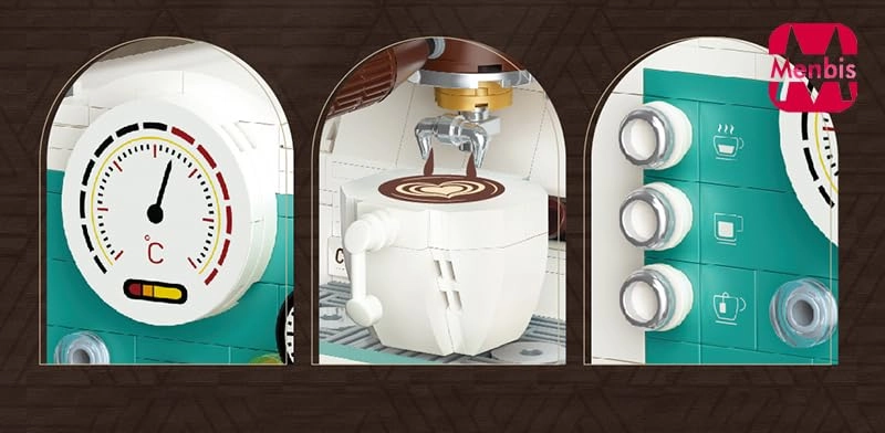 Building Block Coffee Machine - coffee maker 663pcs