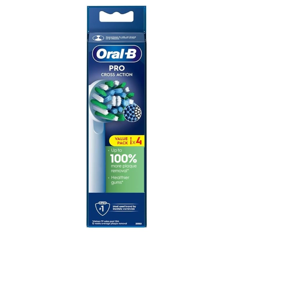 Braun Oral-B Cross Action - 4 Count Replacement Brush Heads