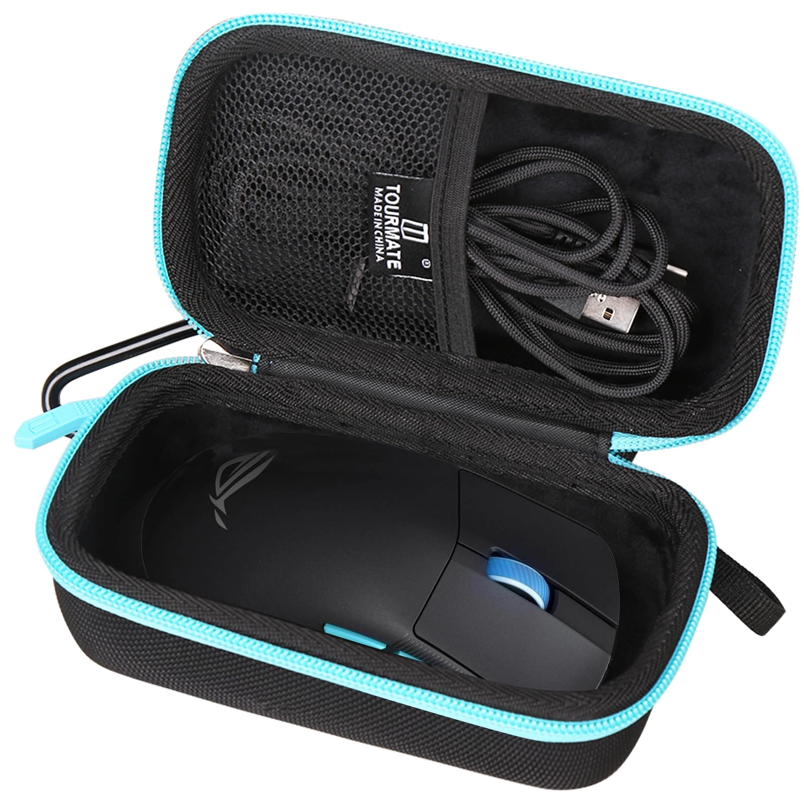 Tourmate Hard Case - Travel 54g Ultra-Lightweight Black + Cyan