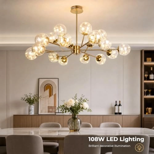 Sputnik Chandelier - 12-Light 72W