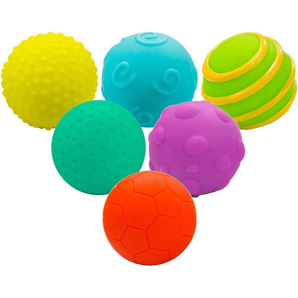 Little Hero Textured Ball Set - 6 months BPA free 6 pieces