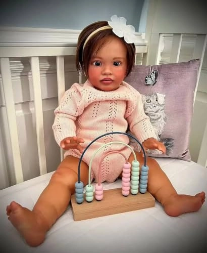 Pippa Reborn Baby Doll - 26 inch Cotton Vinyl Hand-rooted Curly Hair Ages 3+