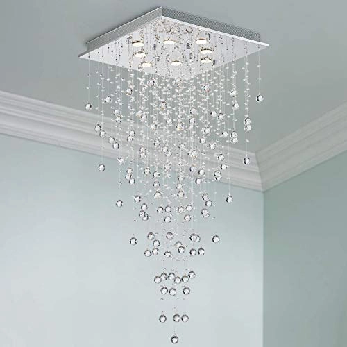 Modern Crystal Square Raindrop Chandelier