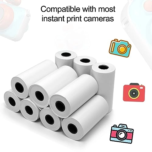Instant Print Camera Refill Paper - 10 Rolls 2.2 x 1 Inches