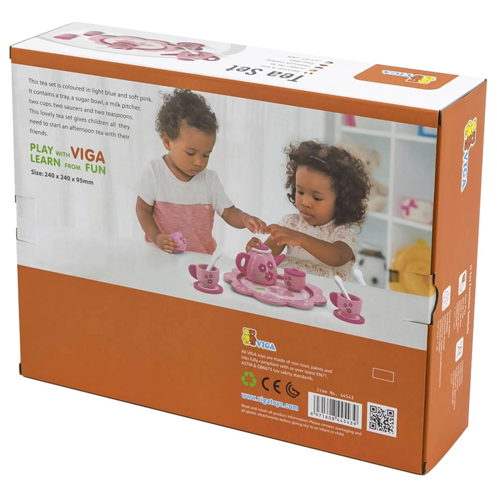 Wooden Tea Set - 9 pcs (PCG-44543)