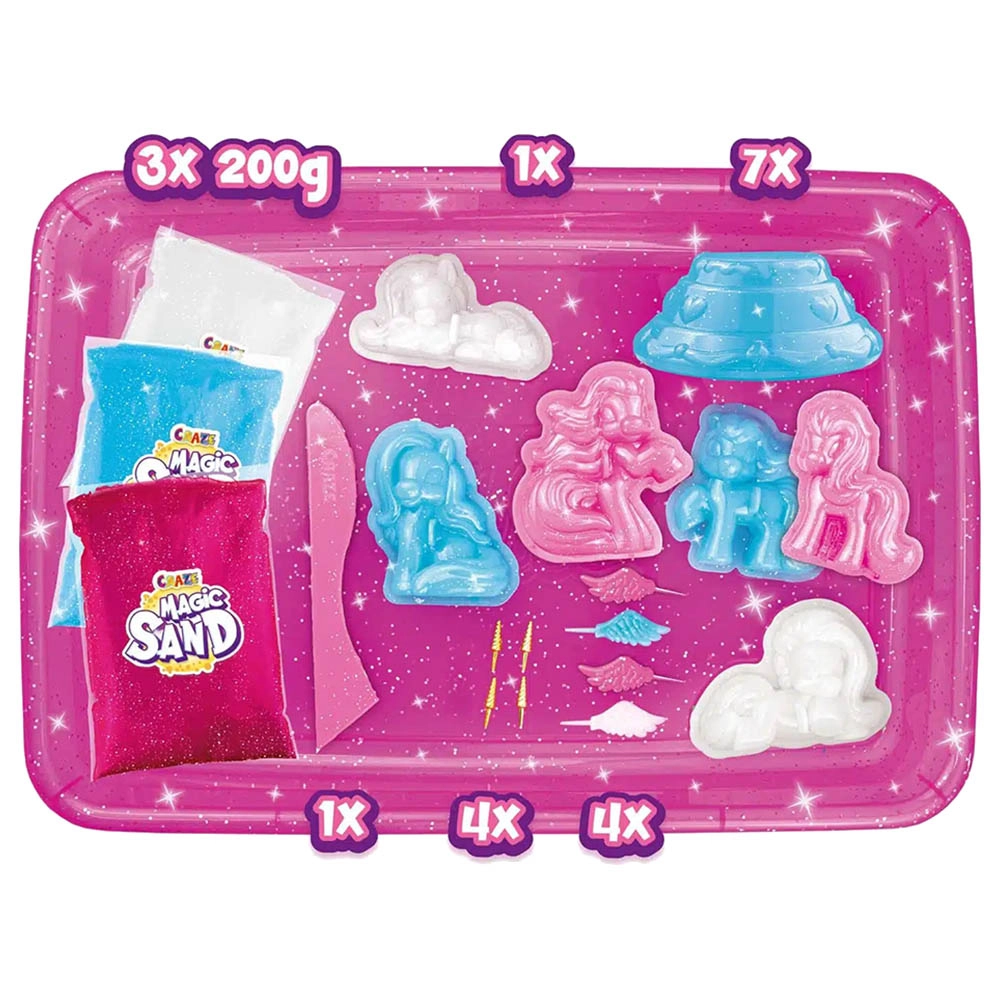 Magic Sand Unicorn Playset - 3+ years 7 Molds