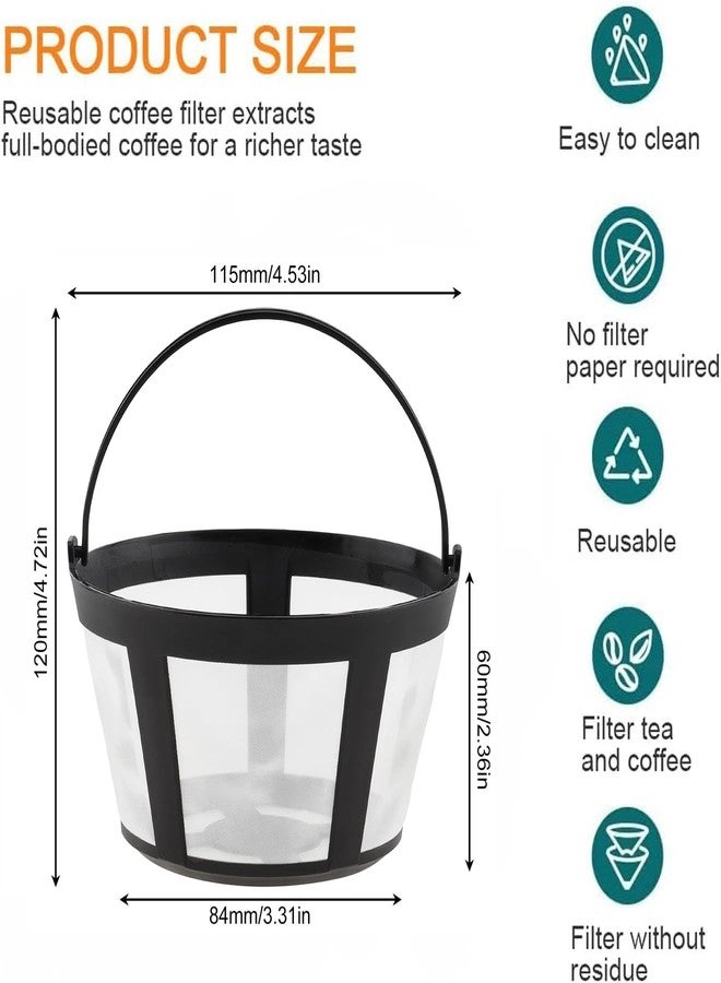 Reusable Coffee Filter Baskets - 4-Pack White Small