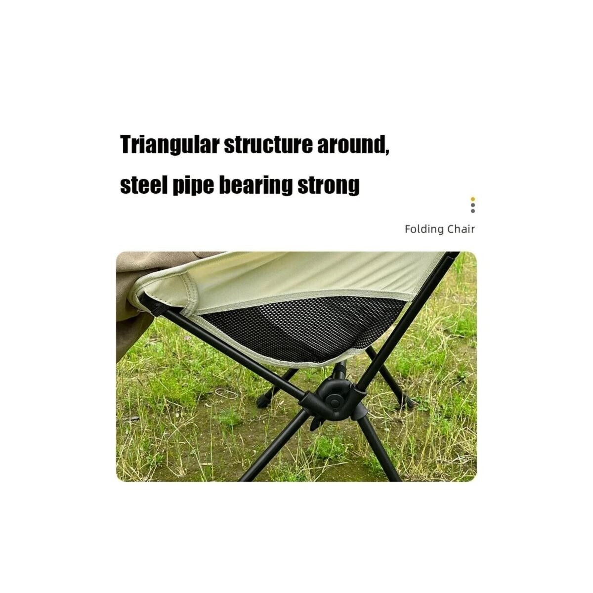 Folding Camping Chair - Black Lightweight