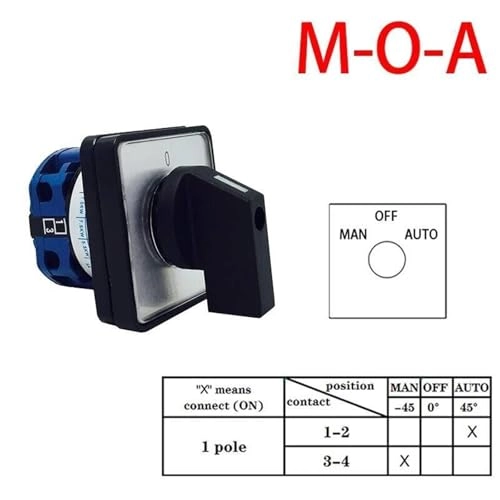 YMW26-20/1M - Rotary Cam Switch 20A 690V 1 Pole