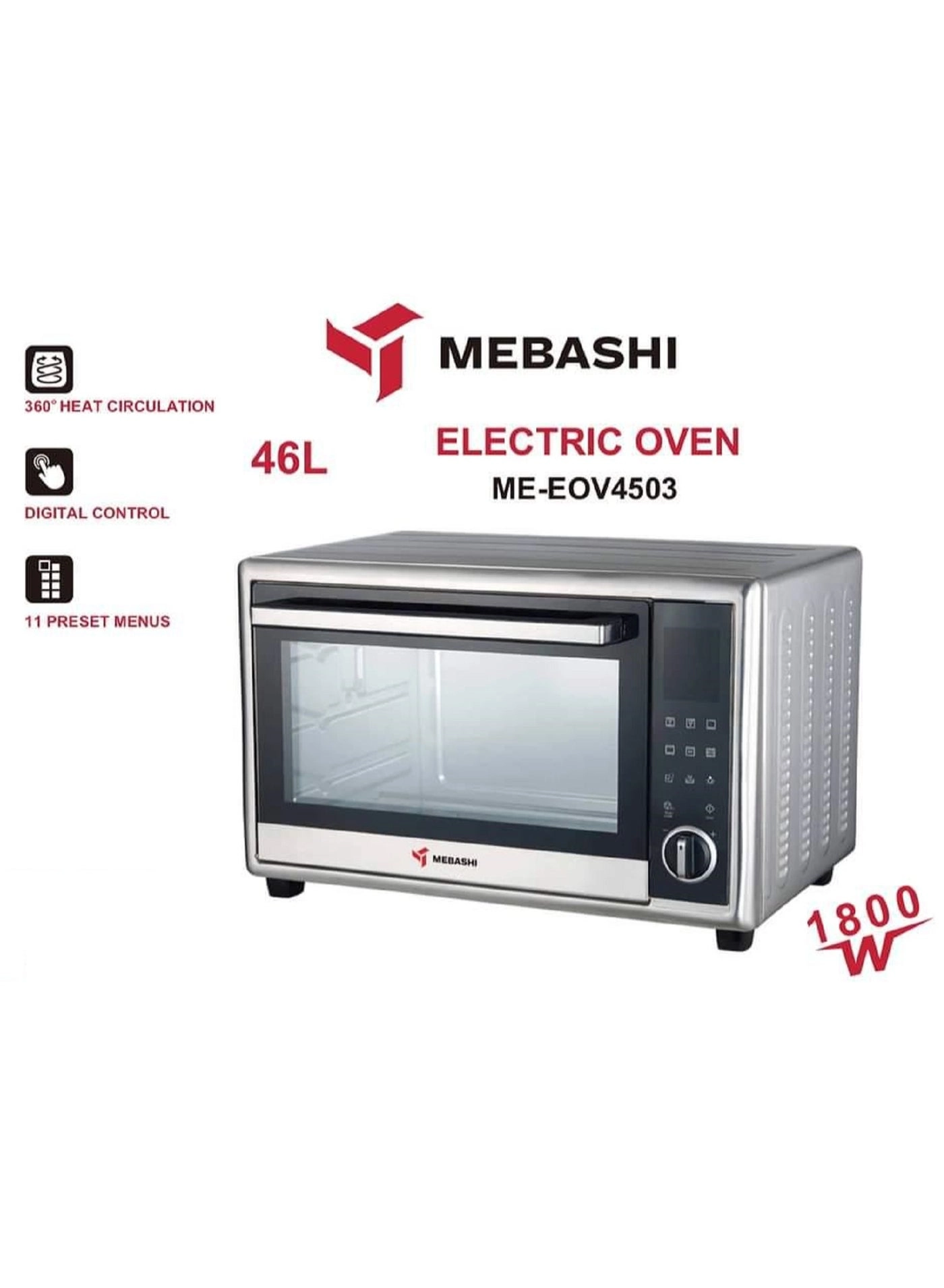 Mebashi ME-EOV4503 Electric Oven - Stainless Steel Convection Digital Control