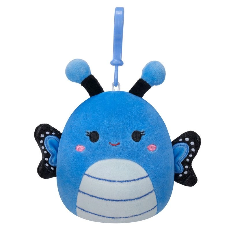 Squishmallows Waverly - Little Plush Clip-On 3.5 inch Blue Butterfly