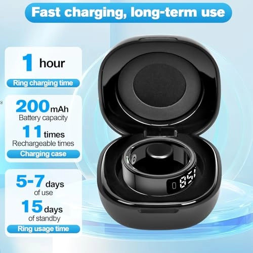 Smart Ring - LED Dispay Screen Heart Rate Sleep Tracker