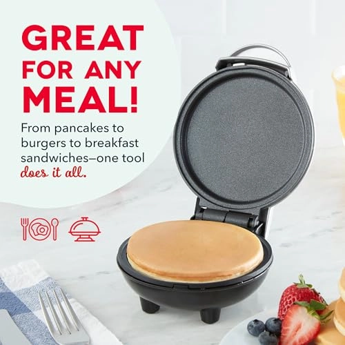 Mini Maker Electric Round Griddle - 4 Inch 350 watts Aqua
