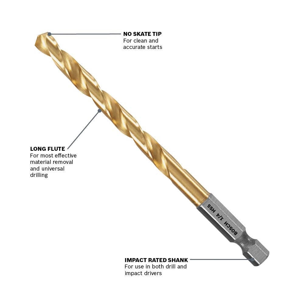 Ti2139Im - Titanium Nitride Coated 1-Piece 3/16 In.