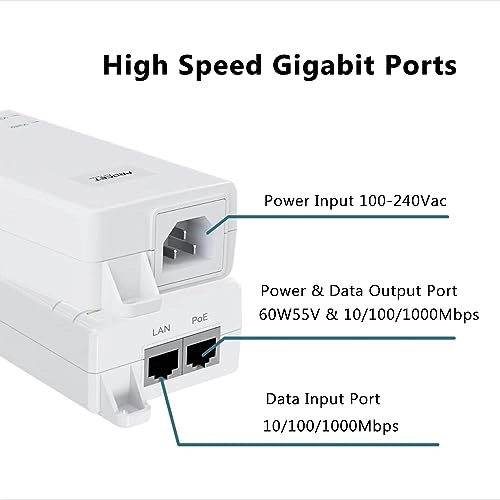 PT-PSE106GW - 55V 60W IEEE802.3af IEEE802.3at PoE++ 10/100/1000Mbps