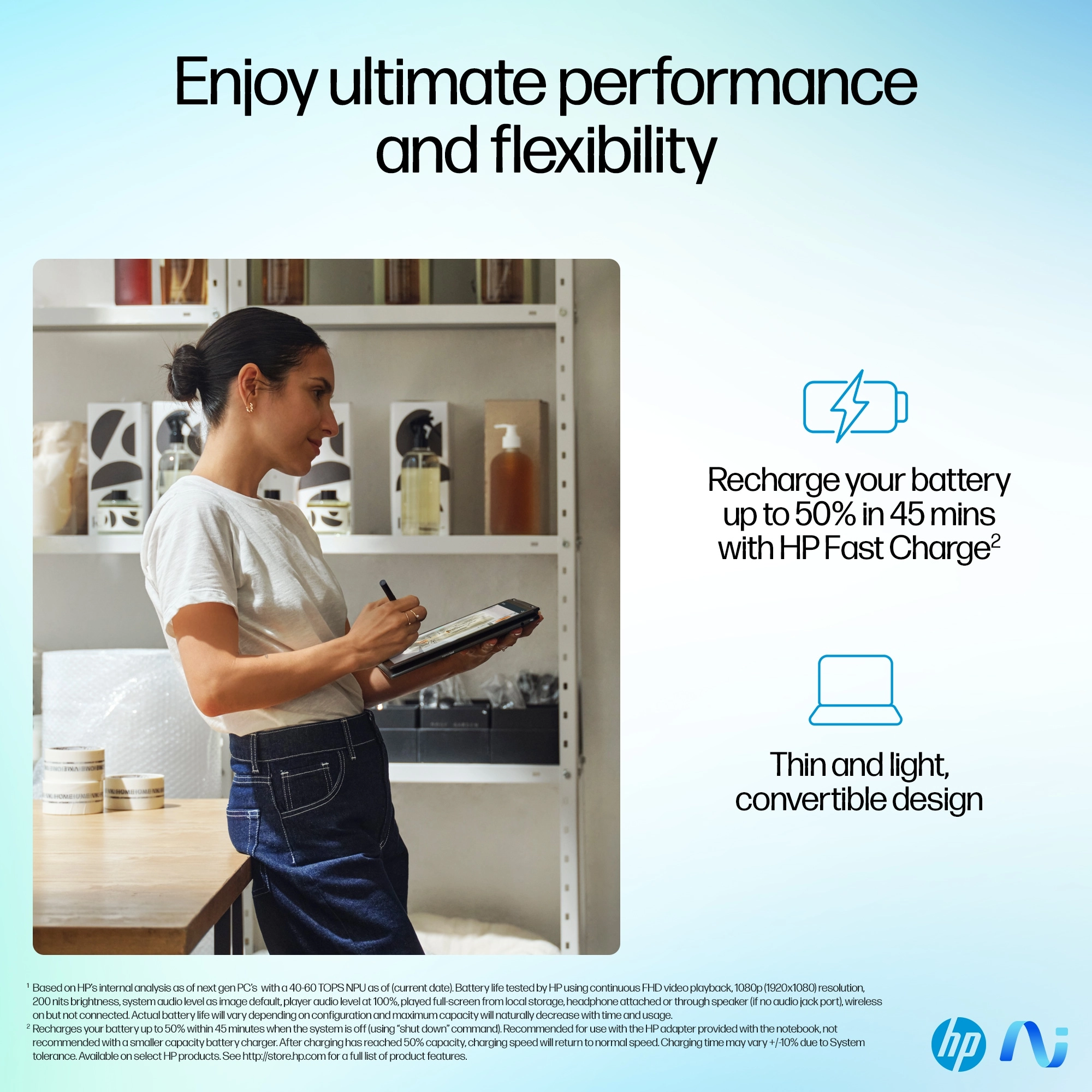 2nd Series OmniBook X Flip 256V - 14'' Core Ultra 7 16GB DDR5 1TB SSD