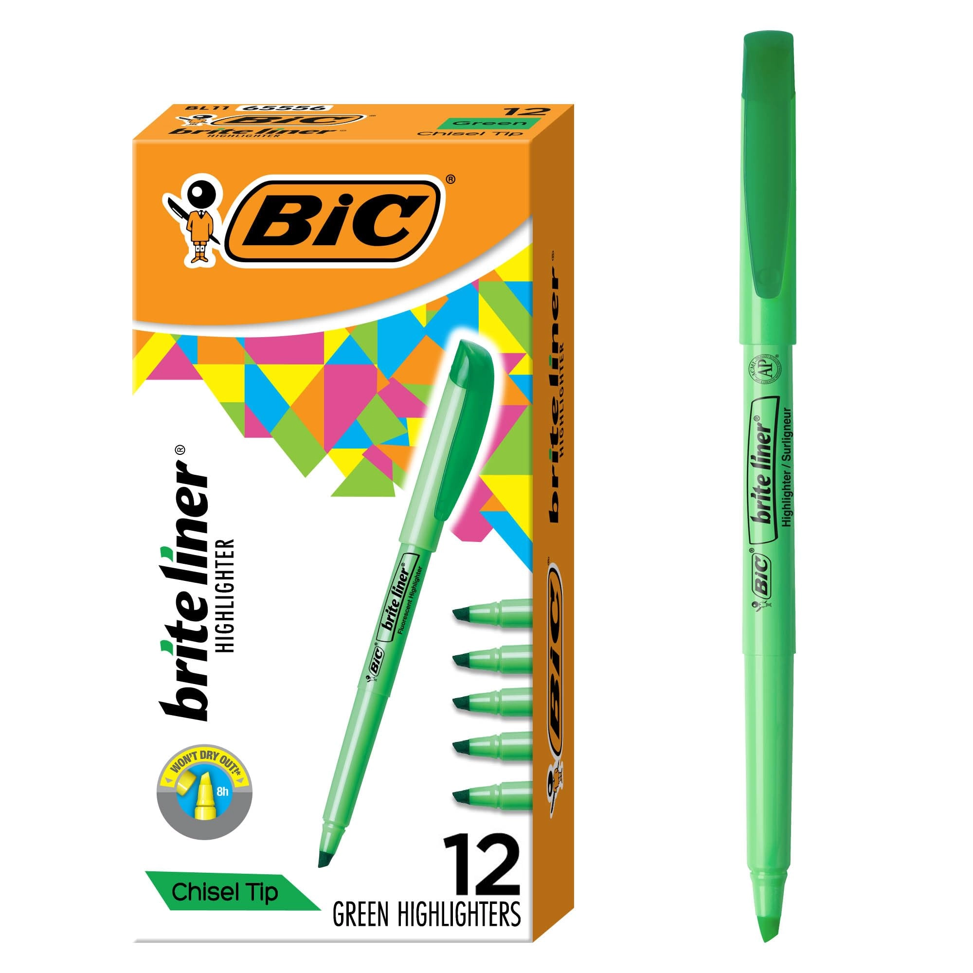 BIC Corporation Brite Liner - Green Chisel