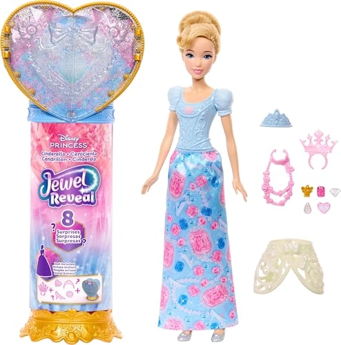 Cinderella Fashion Doll - Jewel Reveal 8 Surprises 9 Pieces