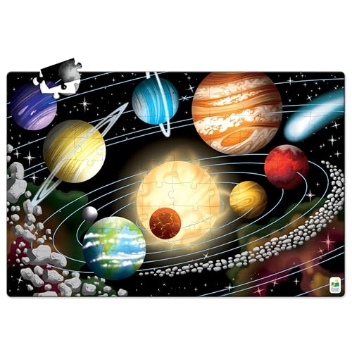 Glow In The Dark Space Floor Puzzle - 3 Years & Above 100 pieces