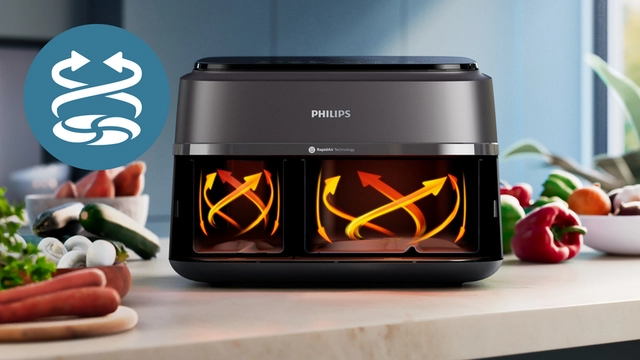 Crispy, tender and evenly cooked with Rapid Air Plus Technology