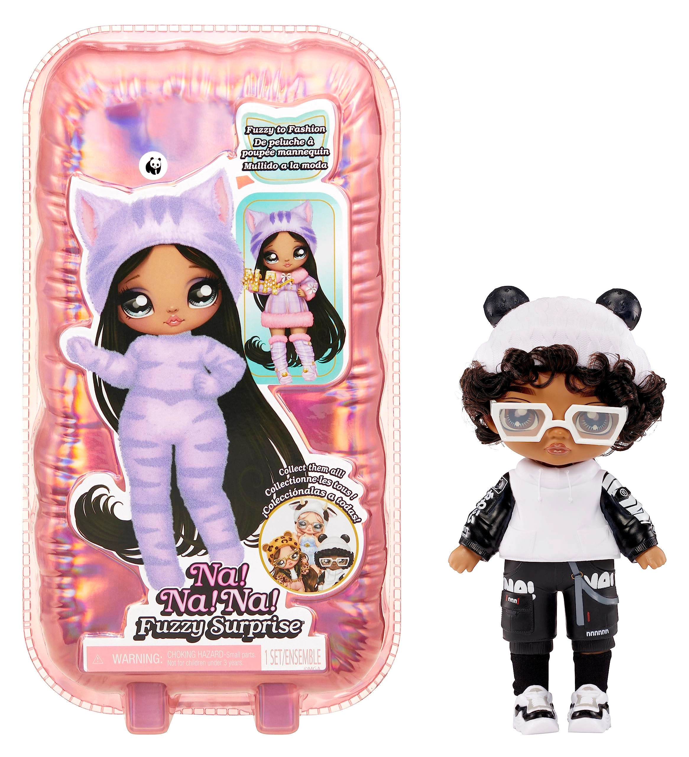 MGA Entertainment Peter Panda Posable Fashion Doll - 18 cm Flocked Body Ages 4+