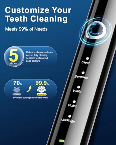 R608W - 8 Brush Heads 5 Cleaning Modes